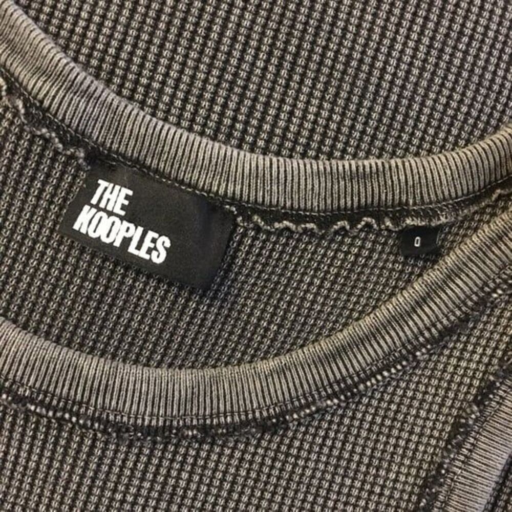 The kooples Dangerous but Fun tank dark grey stretchy 0 fits like large top